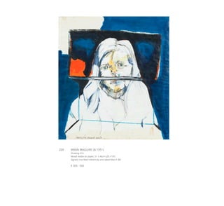 209	 BRIAN MAGUIRE (B.1951)
Drawing of A
Mixed media on paper, 51 x 46cm (20 x 18’’)
Signed, inscribed indistinctly and dated March ‘80
€ 300 - 500
 