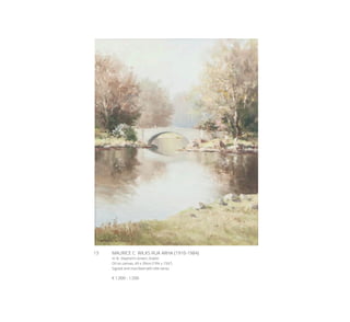 13	 MAURICE C. WILKS RUA ARHA (1910-1984)
In St. Stephen’s Green, Dublin
Oil on canvas, 49 x 39cm (19¼ x 15½”)
Signed and inscribed with title verso
€ 1,000 - 1,500
 