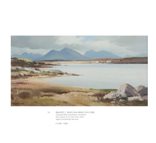 14	 MAURICE C. WILKS RUA ARHA (1910-1984)
Landscape Moor, Roundstone, Connemara
Oil on canvas, 39.5 x 75cm (15½ x 29½”)
Signed, inscribed with title verso
€ 2,000 - 3,000
 