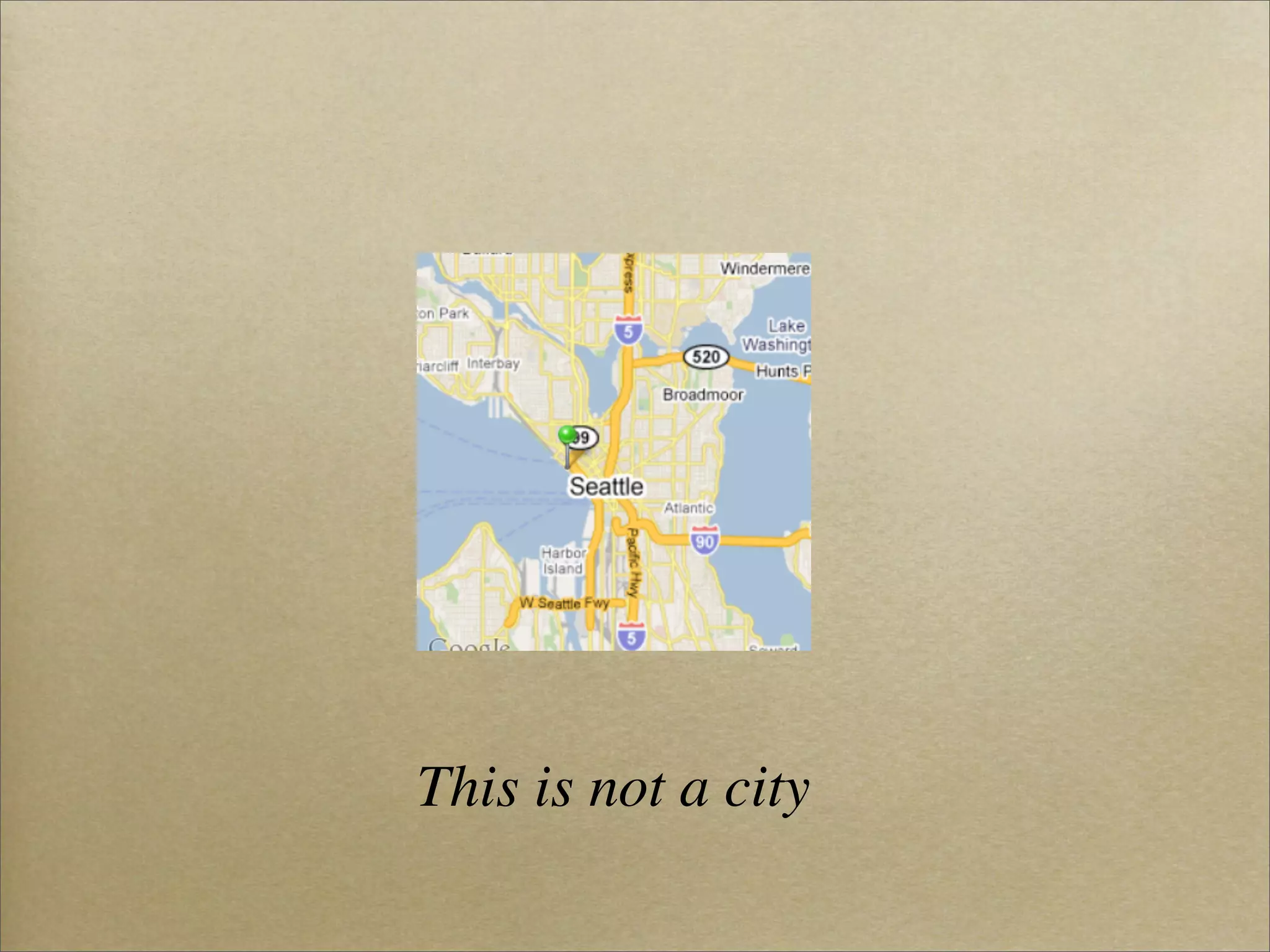 This is not a city
 