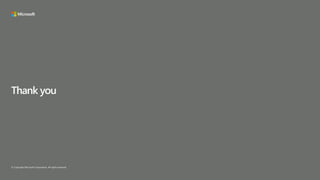 © Copyright Microsoft Corporation. All rights reserved.
Thank you
 