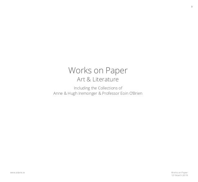 Adams Works On Paper Art Literature 12th March 2019