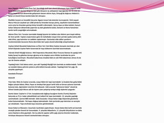 Ayas (Aigaiai – Yumurtalık) Ören Yeri: Kurulduğu tarih tam olarak bilinmeyen Ayas (Aigaiai) antik
kenti Helenistik devirde Bergama’daki gibi dünyanın üç asklepieion tapınağından biri ile ünlü idi.
Roma imparatorluk döneminde gelişmesini devam ettiren Ayas, Ortaçağ’da doğunun Akdeniz’e
açılan en önemli liman kentlerinden biri olmuştur.

Özellikle Ceneviz ve Venedikli tüccarlar Aigaiai Limanı’nda koloniler kurmuşlardır. Ünlü seyyah
Marco Polo Çin seyahati için 1268 yılında bu limandan karaya çıkmış, seyahatini tamamladıktan
sonra yine bu limandan gemiye binip Venedik’e dönmüştür. Ayrıca Ayas ve Atlas kaleleri, Kanuni
Sultan Süleyman döneminde yaptırılan üç katlı gözetleme kulesi, Osmanlı ve Roma hamamları
kentin tarihi zenginliğini artırmaktadır.

Akören Ören Yeri: Toroslar üzerindeki Aladağ ilçesinin bir beldesi olan Akören yeni tespit edilmiş
bir ören yeridir. Yapılan araştırmalara göre iki mahalleden oluşan ören yerinde ayakta kalmış dört
adet kilise, yapı kalıntıları ve caddeler saptanmıştır. Kazılardan elde edilen yazıtların
incelenmesinden burasının Roma devrinden beri yayla olarak kullanıldığı anlaşılmaktadır.

Ceyhan-Sirkeli Muvattali Kabartması ve Ören Yeri: Eski Misis-Ceyhan karayolu üzerinde yer alan
Sirkeli köyünde Ceyhan Nehri kenarında bir kaya kütlesinin üzerinde bulunmaktadır.

Yakında Sirkeli Höyüğü bulunur. Hitit İmparatoru Muvattali, Mısır Firavunu Ramses ile yaptığı ünlü
Kadeş Savaşı’na giderken buraya uğramış ve bu olaydan sonra Hititler tarafından bu yerin
kutsallığına inanılmıştır. Muvattali kabartması Anadolu’daki en eski Hitit kabartması olması ile de
ayrı bir öneme sahiptir.

Tepebağ Evleri: Eski Adana evleri, aynı adlı Tepebağ Höyüğü’nün üzerinde ve eteklerindedir. Tarihi
sur içindeki Adana şehrinin yüzlerce yıllık kültürü burada saklıdır. Tepebağ Evleri’nin çoğu 18.
yüzyılda yapılmıştır.

Kastabala Örenyeri

KALELER

Yılan Kale: Misis ile Ceyhan arasında, ovaya hâkim bir tepe üzerindedir. İç Anadolu’dan gelip Gülek
Boğazı yoluyla Adana, Misis, Payas ve Antakya’dan geçen tarihi istila ve kervan yolunun üzerinde
bulunan kale, dağ kaleleri zincirinin ilk halkasıdır. Halk arasında “Şahmeran Kalesi” olarak da
bilinen kalede Şeyh Meran adlı bir kişinin yılan yetiştirip terbiye ettiği söylentisi yaygındır.

Dumlu Kalesi: Ceyhan’ın 17 km. kuzeybatısında Sağkaya bucağının Dumlu (Tumlu) köyünün
batısında ve 75 m. kadar yükseklikteki sert kalkerli bir tepe üzerindedir. 12. yüzyılda yapıldığı
sanılmaktadır. Çevresi 800 metredir. Sekiz burçludur. Ovaya bakan doğu köşesinde gözetleme
kulesi bulunmaktadır. Tek kapısı doğuya bakmaktadır. Kale içerisinde yapı kalıntıları ve sarnıçlar
yer almaktadır. Tepe etrafında kaya mezarları görülmektedir.

Kozan Kalesi ve Manastırı: Assurlular tarafından yaptırılmıştır. Kozan Kalesi (Sis) tarihi yol üzerinde
stratejik yönden önemli bir konumdadır. 9. yüzyılda Abbasilerin, 11. yüzyılda Selçukluların ve daha
sonra Haçlıların eline geçmiştir. Her üç yılda bir yapılan vaftiz yağı çıkarma törenleri nedeniyle,
Hıristiyan dünyasının önemli merkezlerinden olmuştur.
 