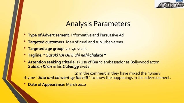 ad analysis for suzuki
