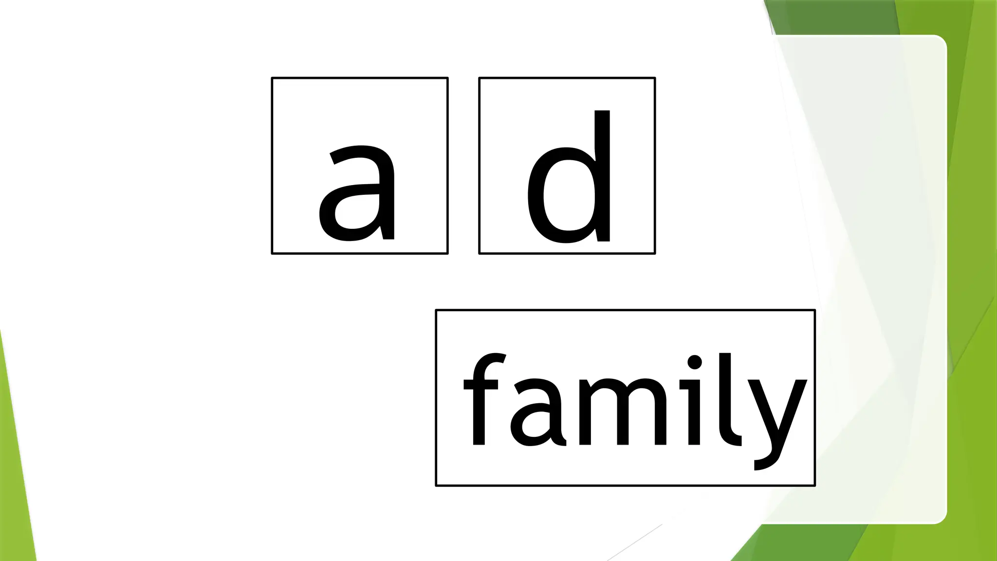 ad and ap family words for kg kids teaching sound and vowels | PPTX