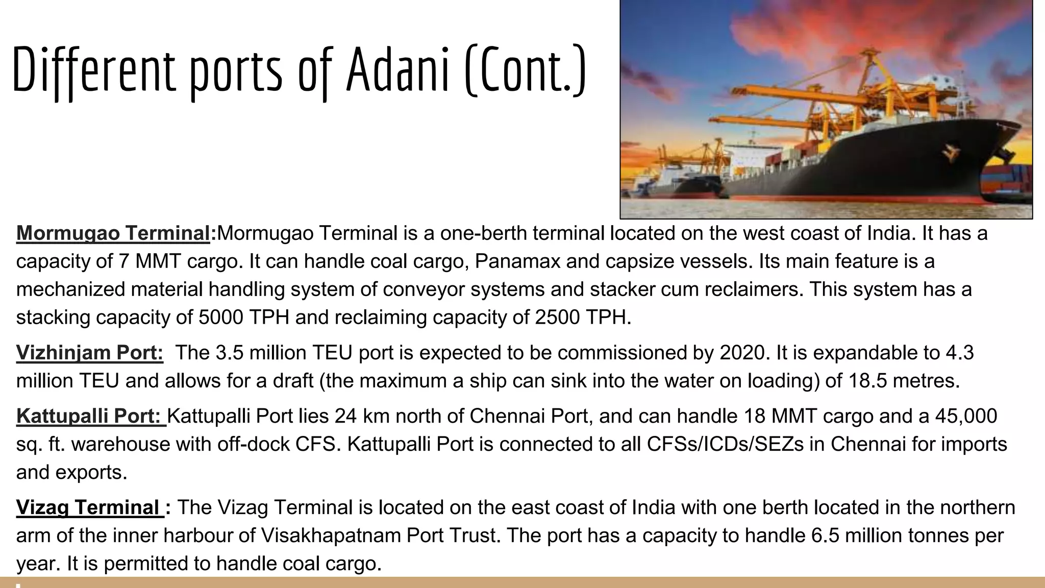 Adani Ports and SEZ detail study | PPTX