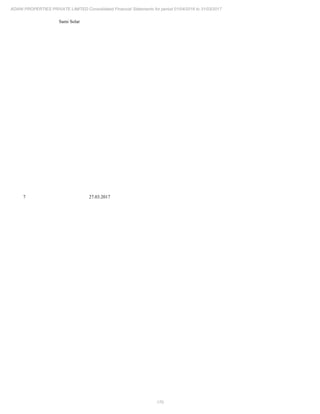 170
ADANI PROPERTIES PRIVATE LIMITED Consolidated Financial Statements for period 01/04/2016 to 31/03/2017
7
Sami Solar
27.03.2017
 