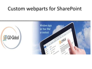 Custom webparts for SharePoint
 