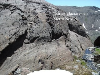 Estrías glaciares en
Sierra Nevada
 