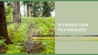 INTRODUCTION
TO FORESIGHT
 