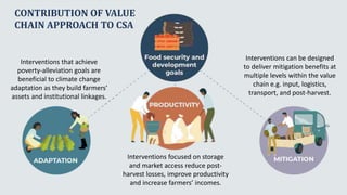 Climate smart agriculture prioritization and policy making