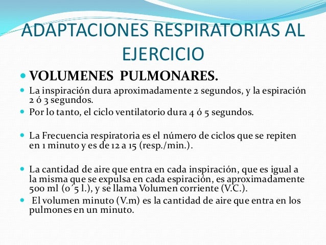 Adaptaciones cardiopulmonares al ejercicio