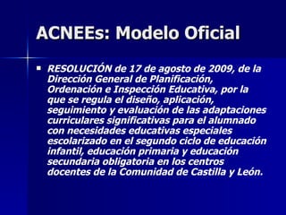 ACNEEs: Modelo Oficial ,[object Object]