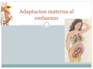 Adaptacion materna al
embarazo
 