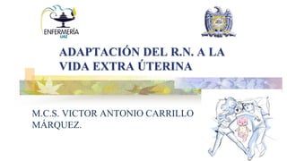 ADAPTACIÓN DEL R.N. A LA
VIDA EXTRA ÚTERINA
M.C.S. VICTOR ANTONIO CARRILLO
MÁRQUEZ.
 