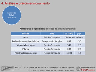 4. Análise e pré-dimensionamentoAdaptação da Ponte da Arrábida à passagem do metro ligeiroTiago Pinto – Dissertação em Estruturas - MIEC 2011