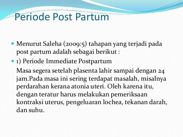 Adaptasi post partum