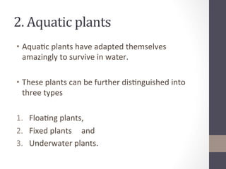 Adaptation for survival in plants | PDF
