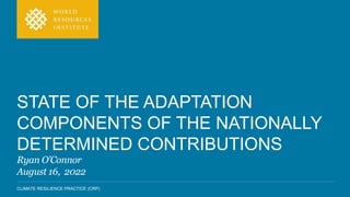 • Total NDCs reviewed: 296
• Number of first NDCs: 148
• Number of updated NDCs: 148
• First NDCs with adaptation: 105
• U...