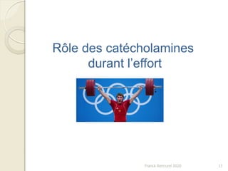 Franck Rencurel 2020 13
Rôle des catécholamines
durant l’effort
 