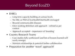 Adaptation and extension of EcoZD