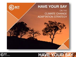 ACT climate change adaptation strategy presentation to WVCC 