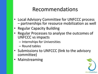 Unfccc Processes Adaptation in UNFCCC | PPTX