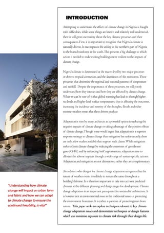 Adaptation of the built environment to impacts of climate change | PDF