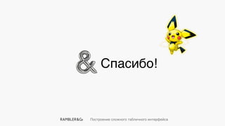 Построение сложного табличного интерфейса
Спасибо!
 