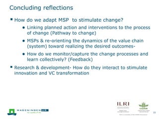 Learning from multistakeholder processes on catalysing pro-poor smallholder dairy value chain development in Tanzania