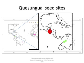 Quesungual seed sites2nd International Forum on Food and Water, Ethiopia 10th to 14th of November 2008