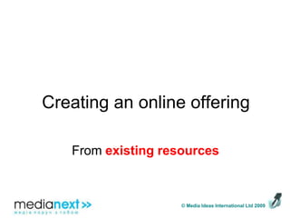 The challengeReaching new audiencesWith a compelling content offeringDealing with their concernsRespecting the values they hold dearCreated from existing resourcesDelivered to every platform/deviceIn a way that generates revenue.