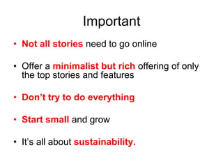 A minimalist website