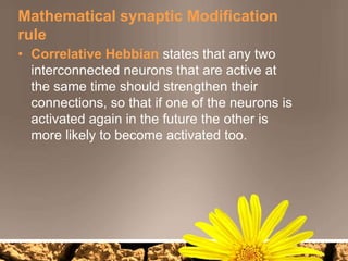 Reinforcement learningThe aim is to discover a policy for selecting actions that minimizes some measure of a long-term cost; i.e., the expected cumulative cost. The environment's dynamics and the long-term cost for each policy are usually unknown, but can be estimated.ANNs are frequently used in reinforcement learning as part of the overall algorithm. 
