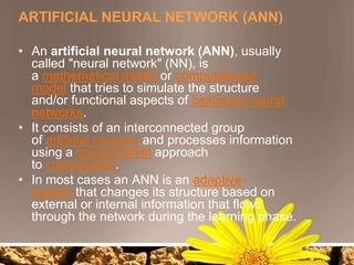 Introduction Of Artificial neural network | PPTX