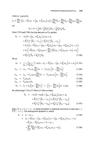 APPROXIMATION BASED BACKSTEPPING 319
where fi1 is given by
 