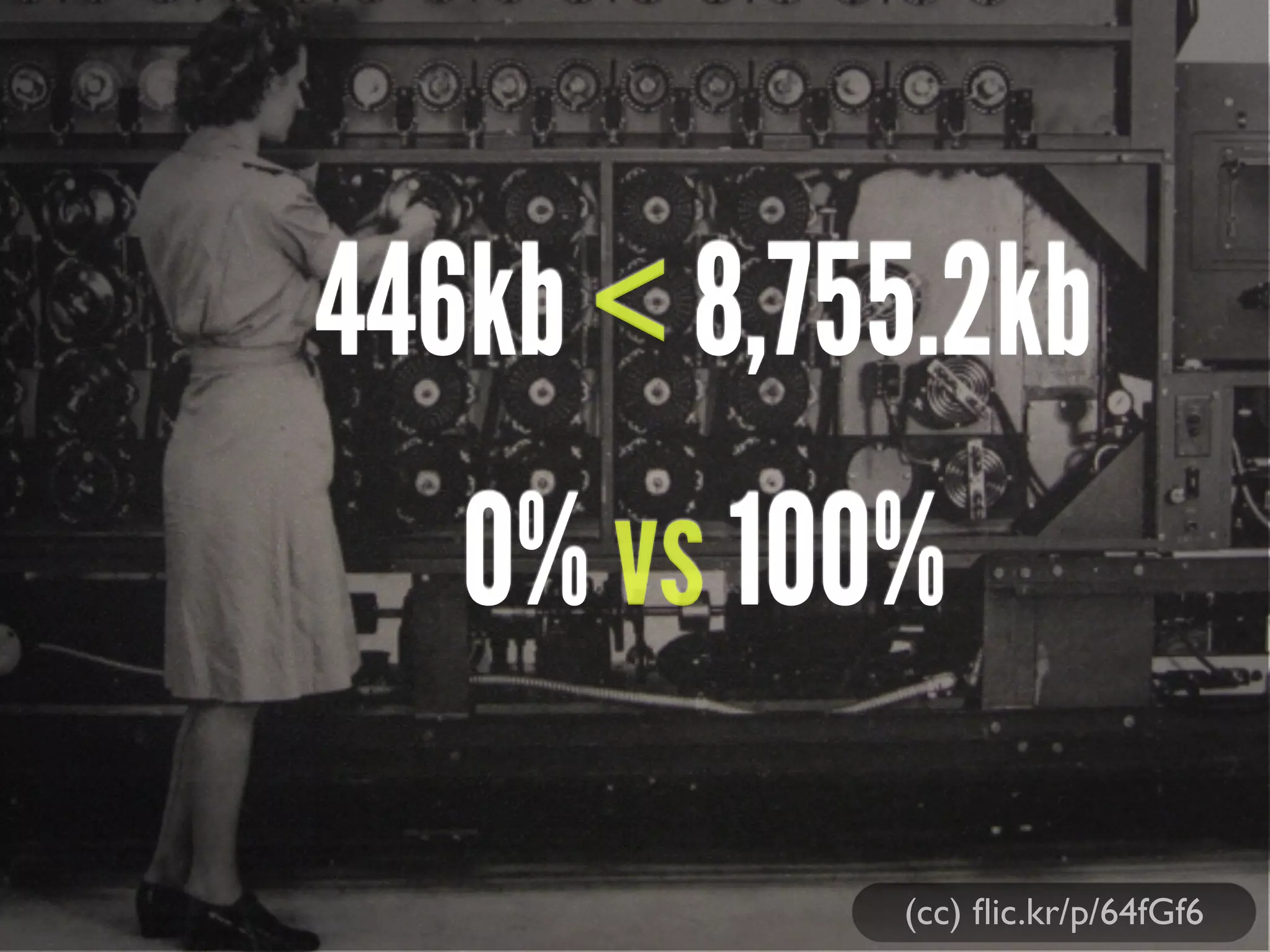 446kb < 8,755.2kb
(cc) ﬂic.kr/p/64fGf6
0% vs 100%
 