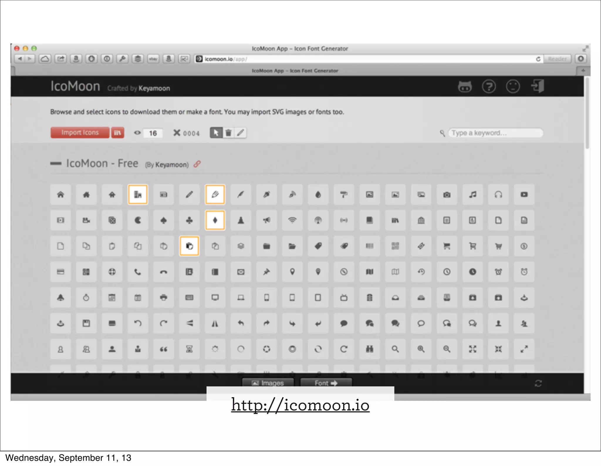 http://icomoon.io
Wednesday, September 11, 13
 