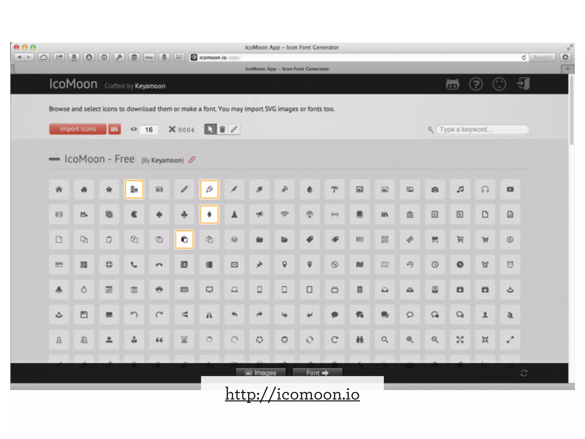 http://icomoon.io

 