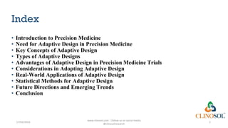 Adoptive Design: Optimizing Clinical Trial Strategies for Precision ...