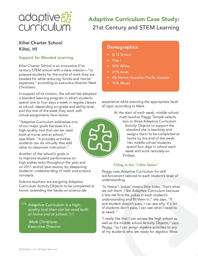 Adaptive Curriculum 21st Century and STEM Learning at Kihei Charter School
