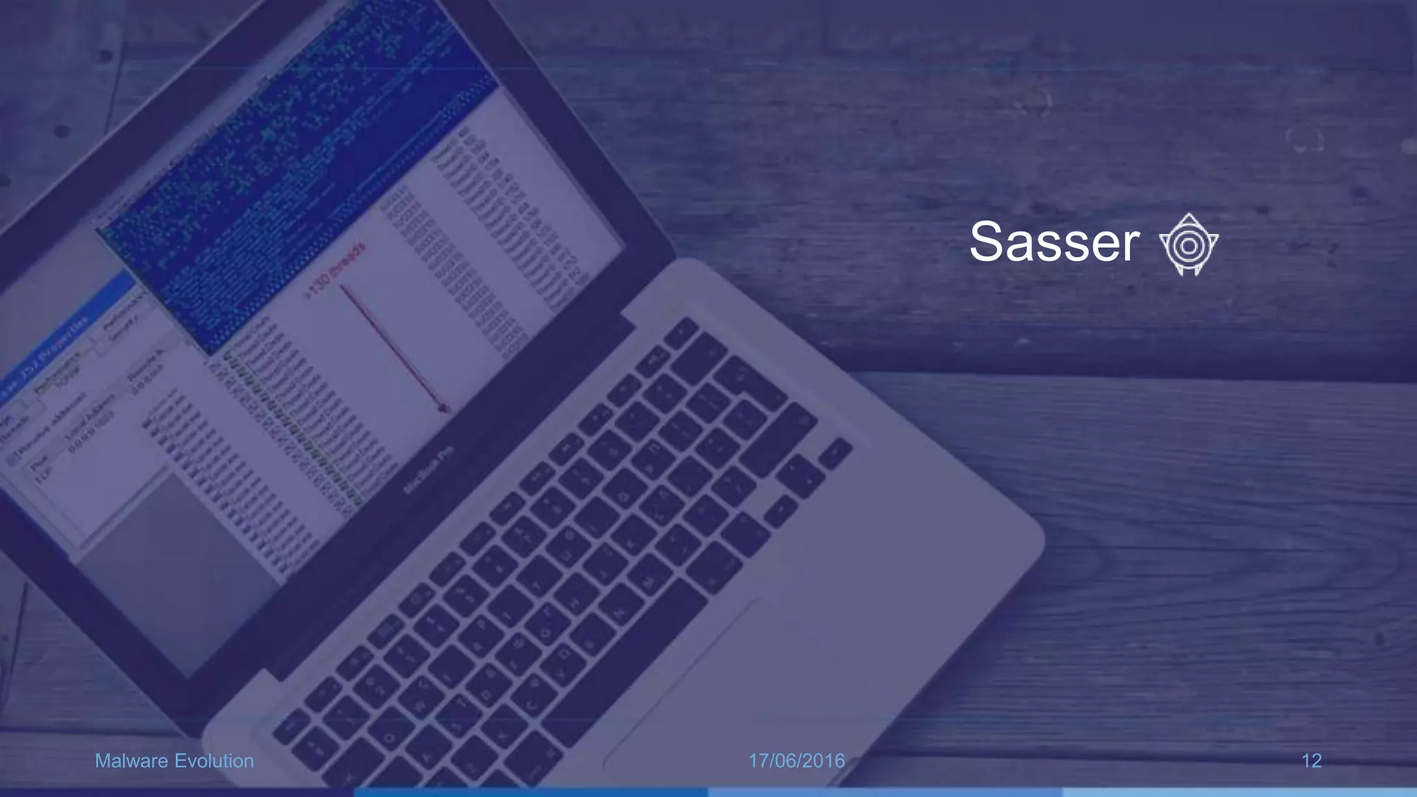 Sasser
17/06/2016Malware Evolution 12
 