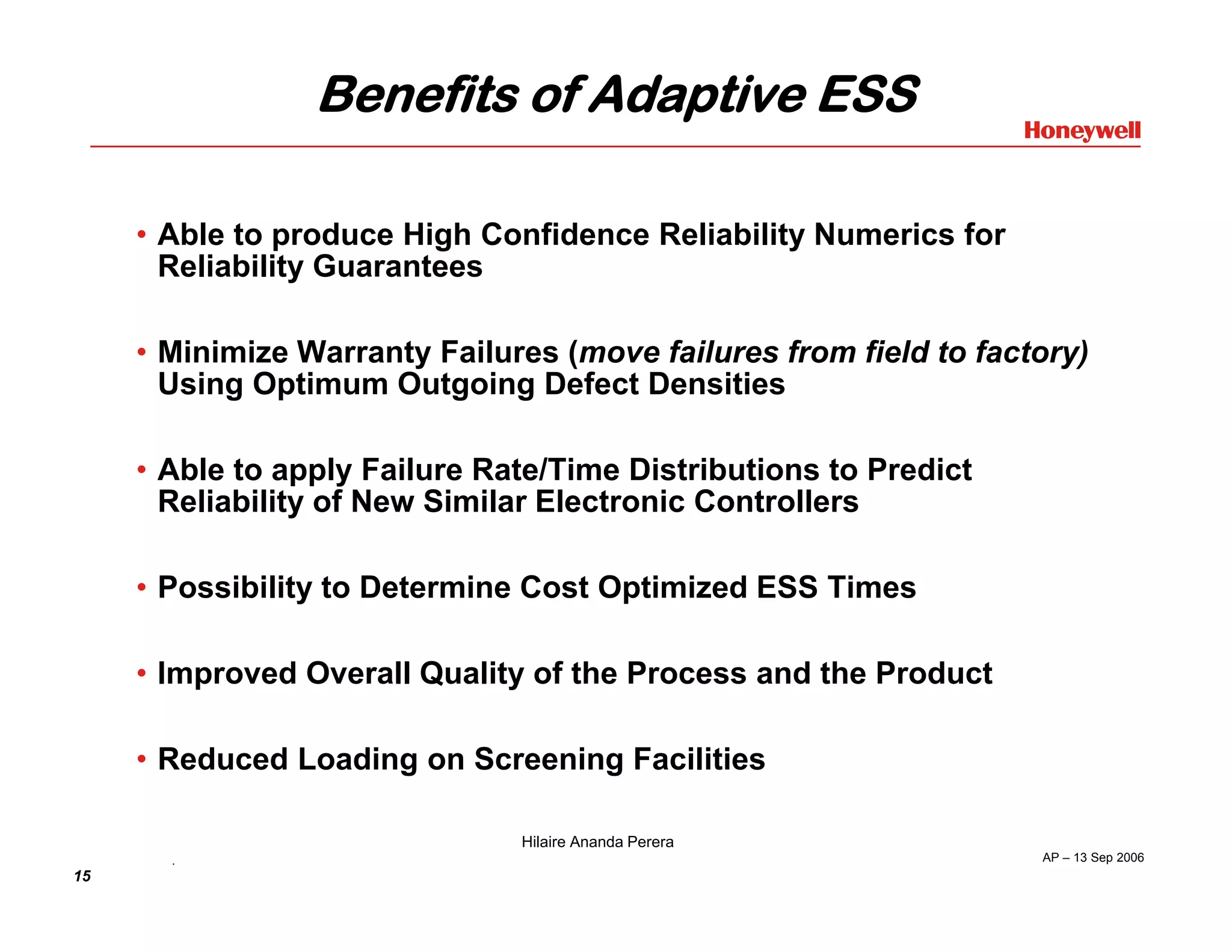 Adaptive ESS