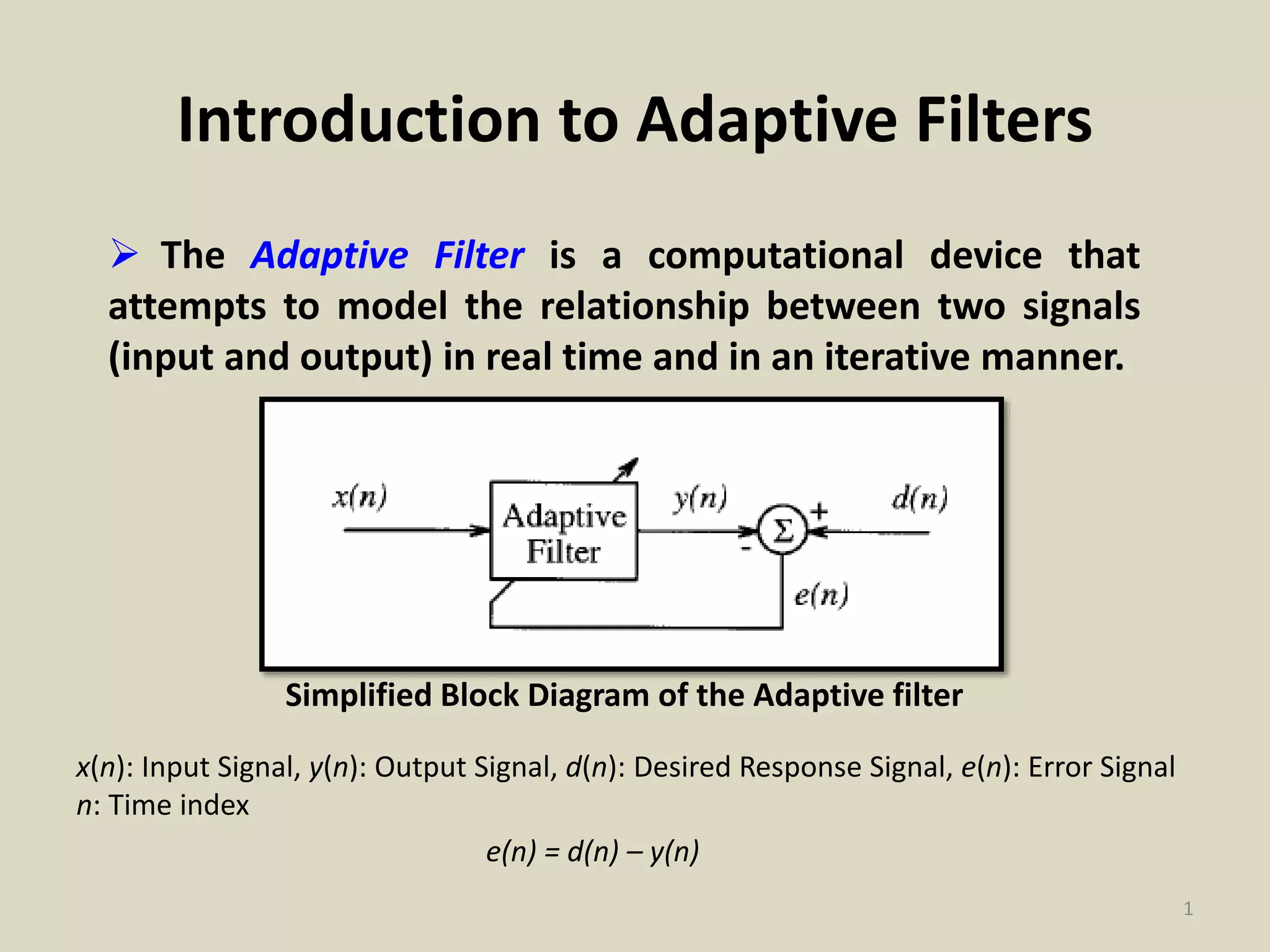Adaptive Filter Equation Dynamics: Mathematical Frameworks For Real ...