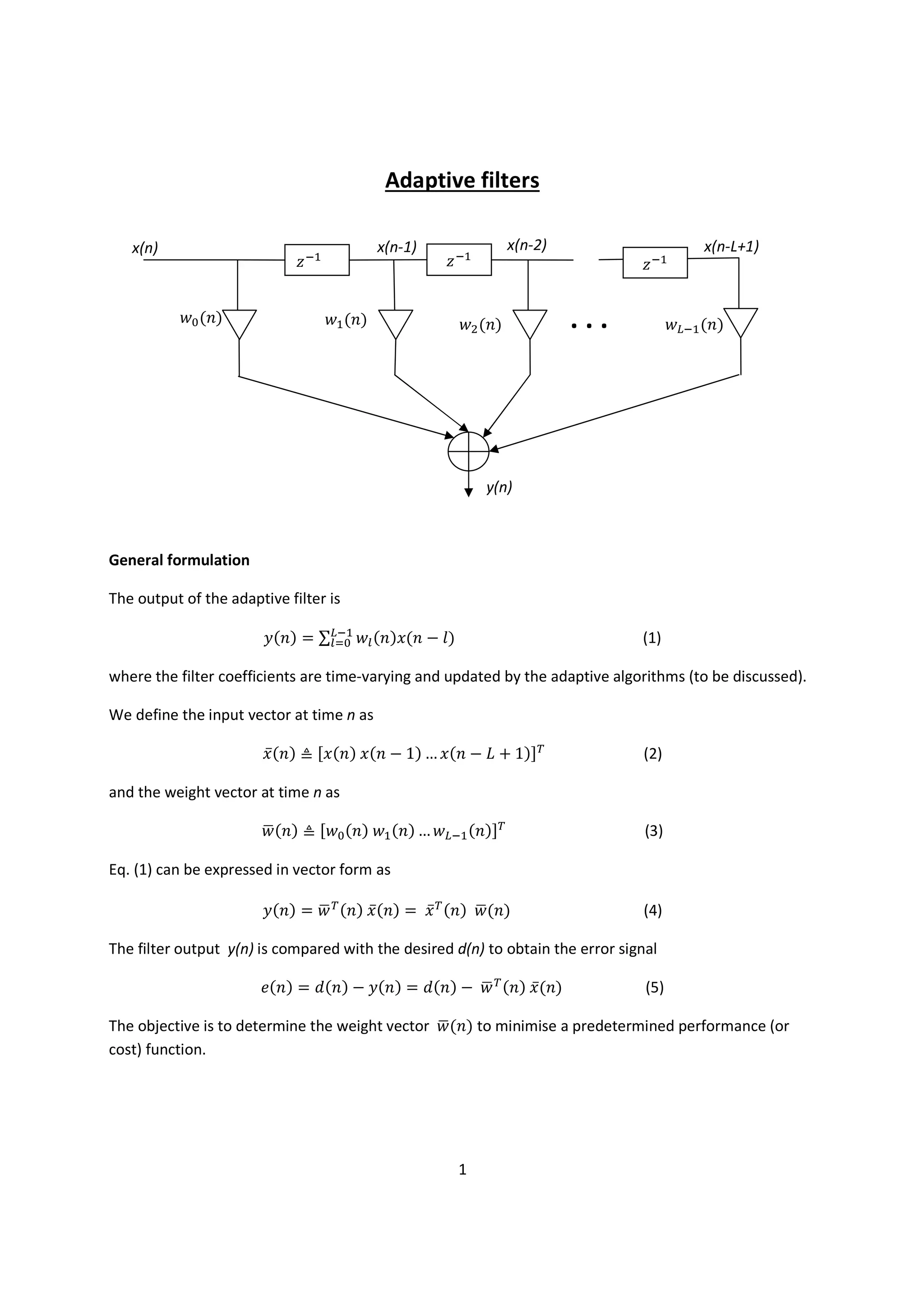 Adaptive filtersfinal | PDF