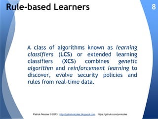 Data Mining Techniques
Learning Classifiers Systems

 