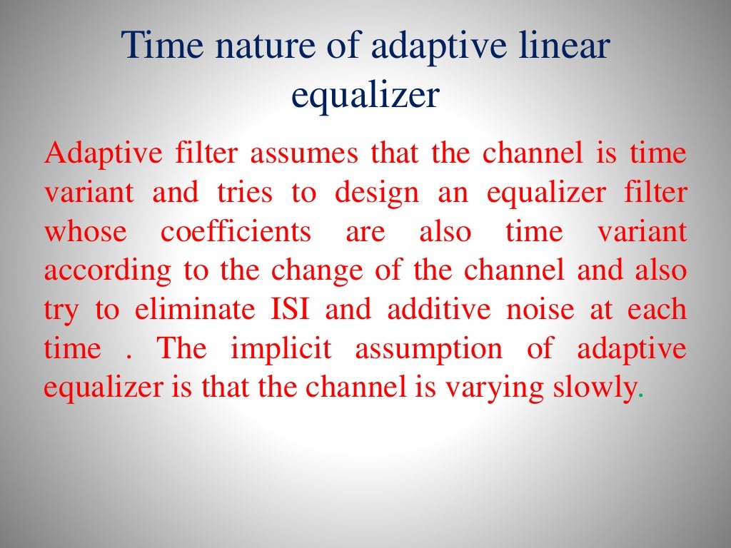 Adaptive linear equalizer