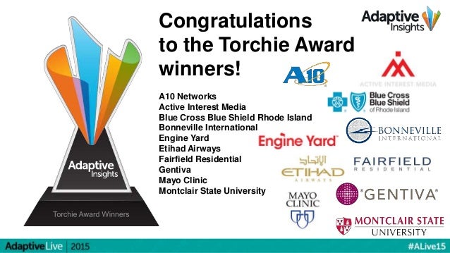 Adaptive Live 2015 Torchie Award Winners