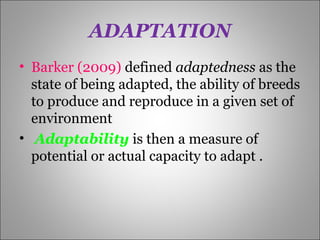 Adaptive mechanism of exotic cattle2 | PPT
