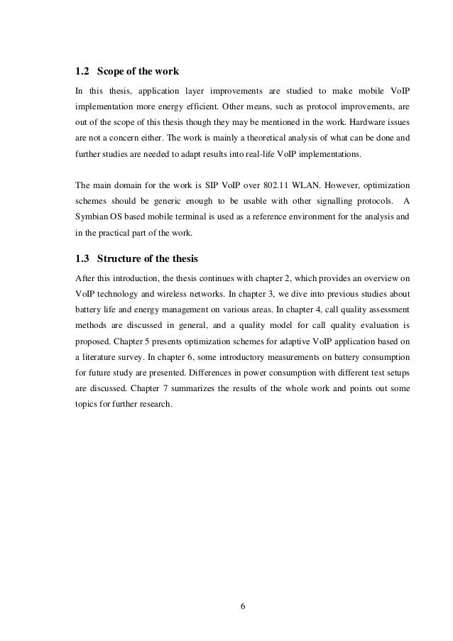 Dissertation on voip